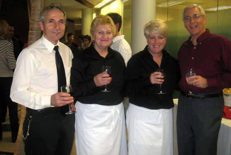 Chef Giorgio and staff smiling
