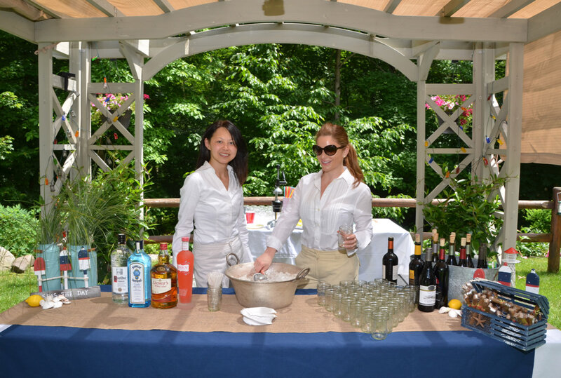 Bar tenders at cocktail bar